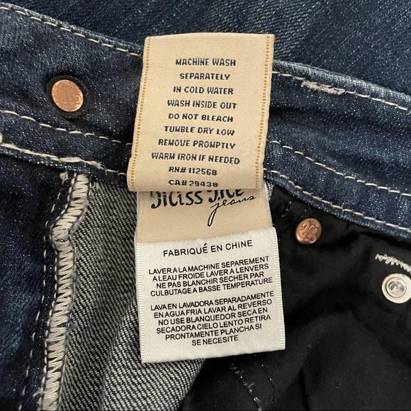 Miss Me Jeans FDL Easy Straight Dark Wash Rhinestone Bling Pockets Size 26 | 2 - Picture 14 of 15